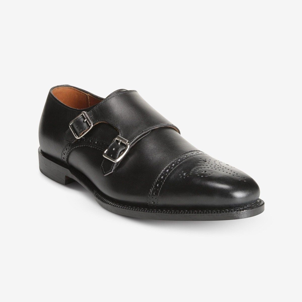 St. John's Double Monk Strap Dress Shoe - Black Leather