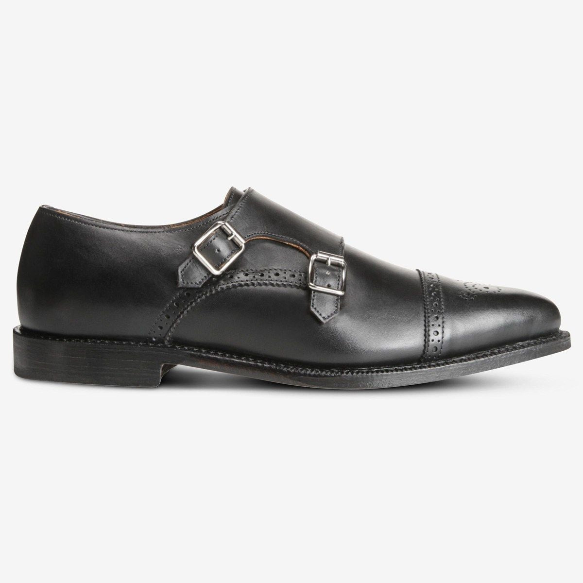 St. John's Double Monk Strap Dress Shoe - Black Leather
