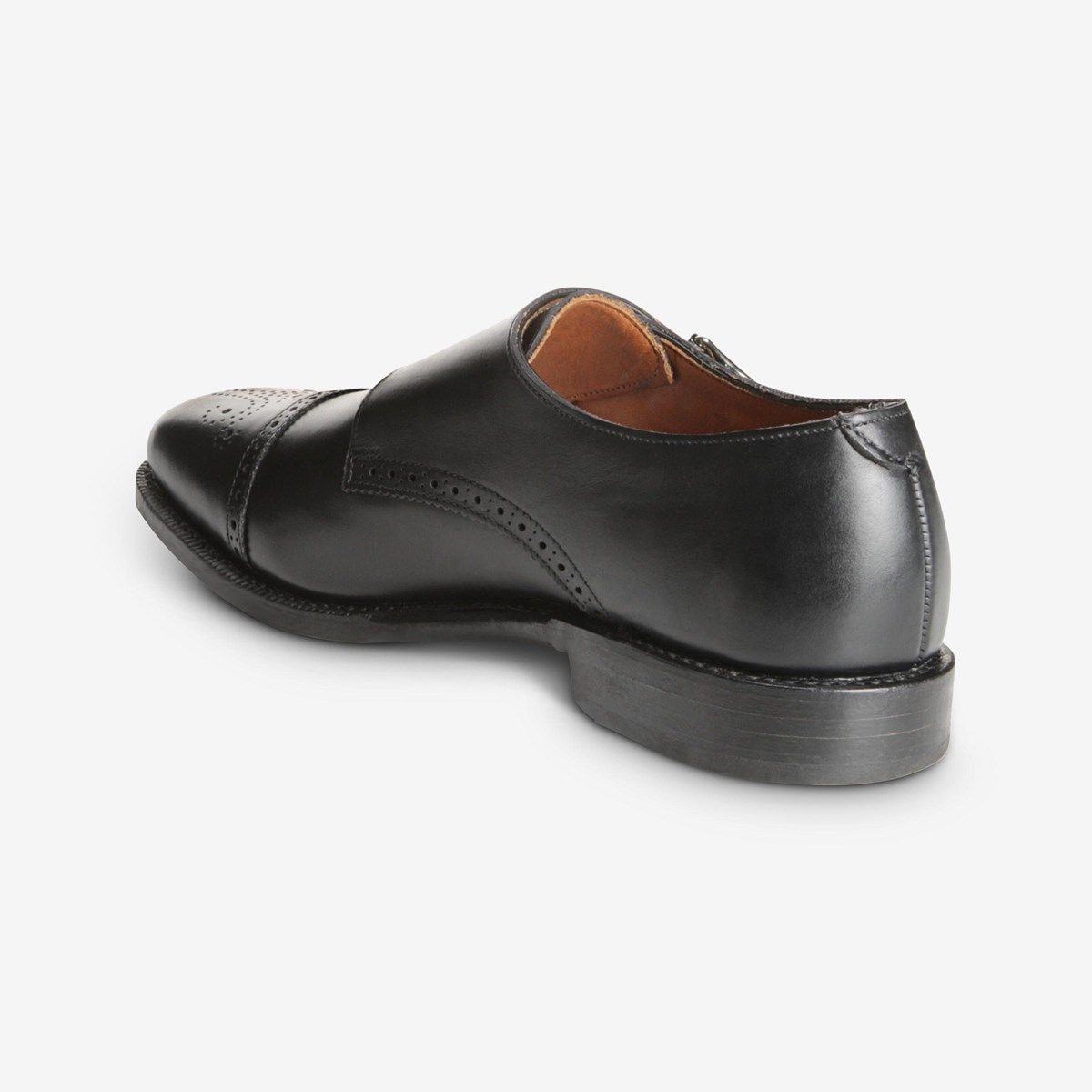 St. John's Double Monk Strap Dress Shoe - Black Leather