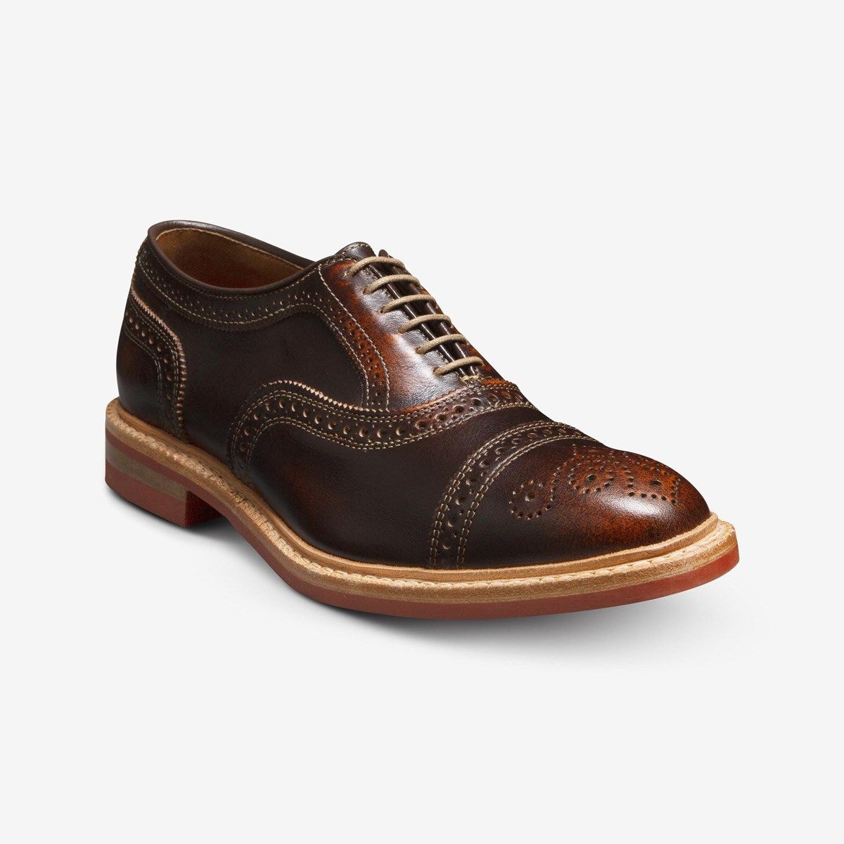Strandmok Cap-toe Oxford with Dainite Rubber Sole - Brown Saddle Leather