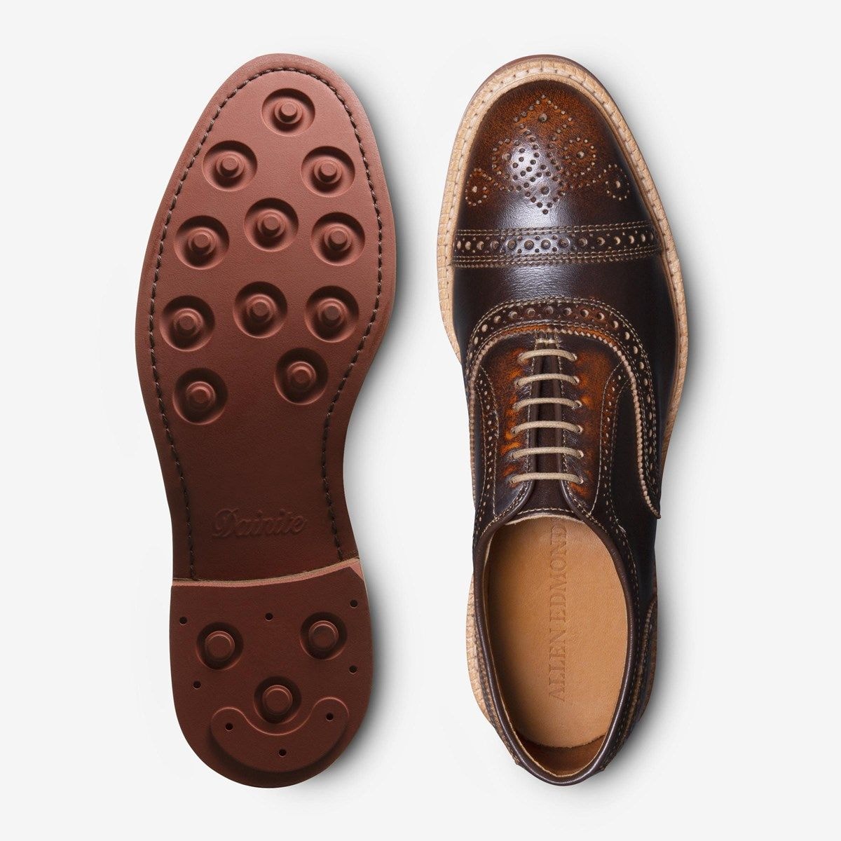 Strandmok Cap-toe Oxford with Dainite Rubber Sole - Brown Saddle Leather