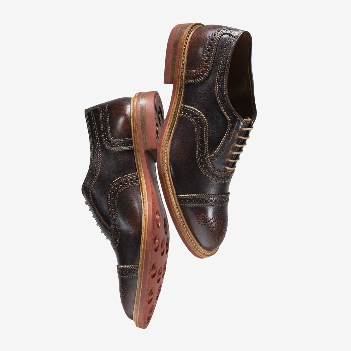 Strandmok Cap-toe Oxford with Dainite Rubber Sole - Brown Saddle Leather