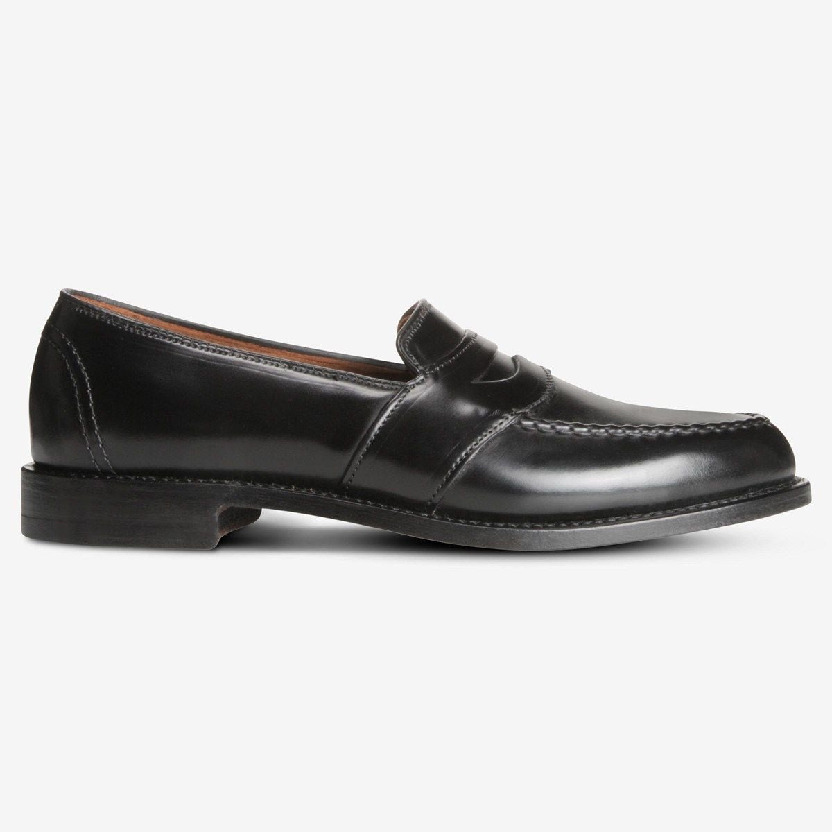 Randolph Shell Cordovan Penny Loafer - Black Cordovan Leather