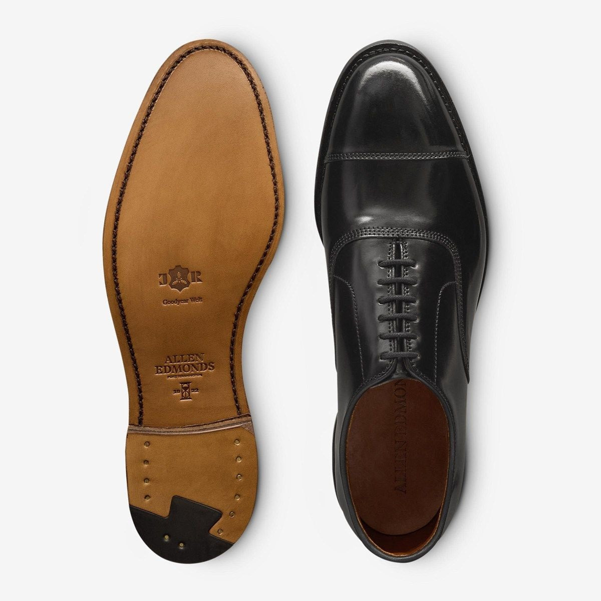 Park Avenue Shell Cordovan Cap-toe Oxford Dress Shoe - Black Cordovan Leather