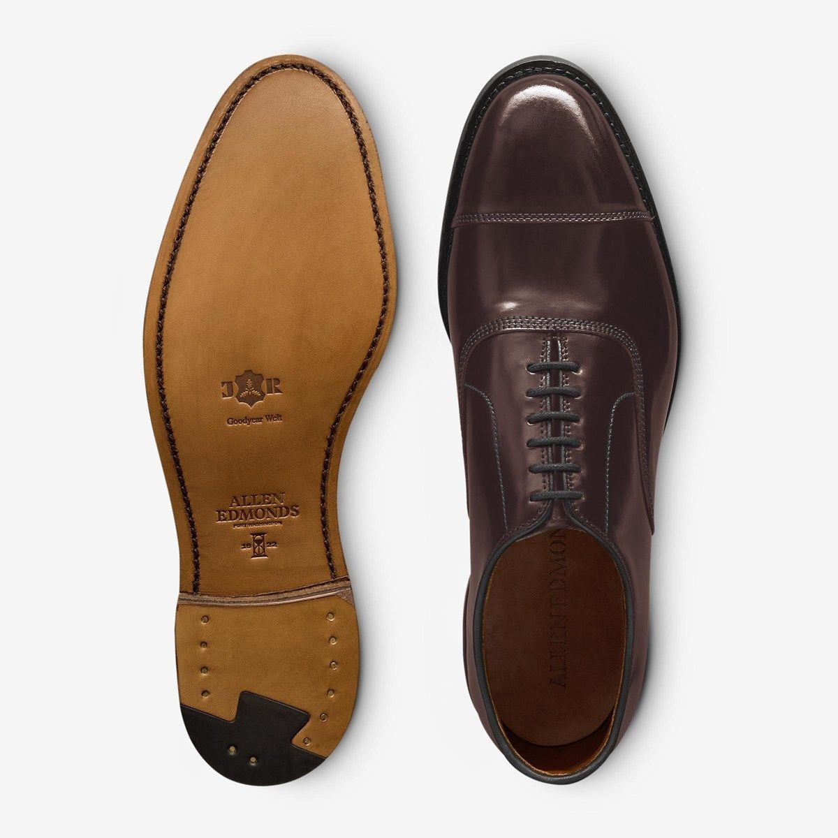 Park Avenue Shell Cordovan Cap-toe Oxford Dress Shoe - Burgundy Cordovan Leather