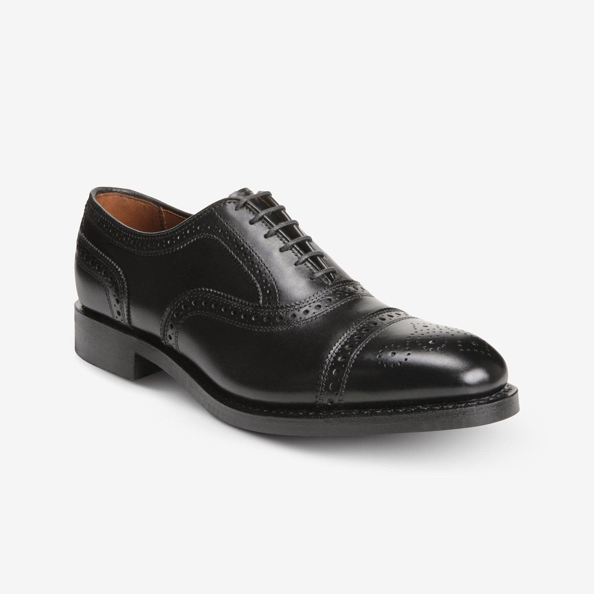 Strand Cap-toe Oxford Dress Shoe with Dainite Sole - Black Leather