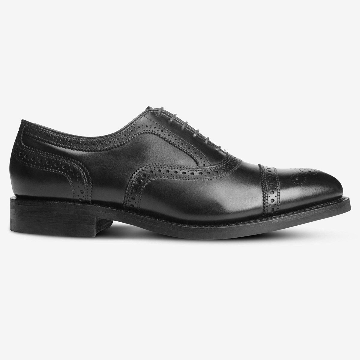 Strand Cap-toe Oxford Dress Shoe with Dainite Sole - Black Leather