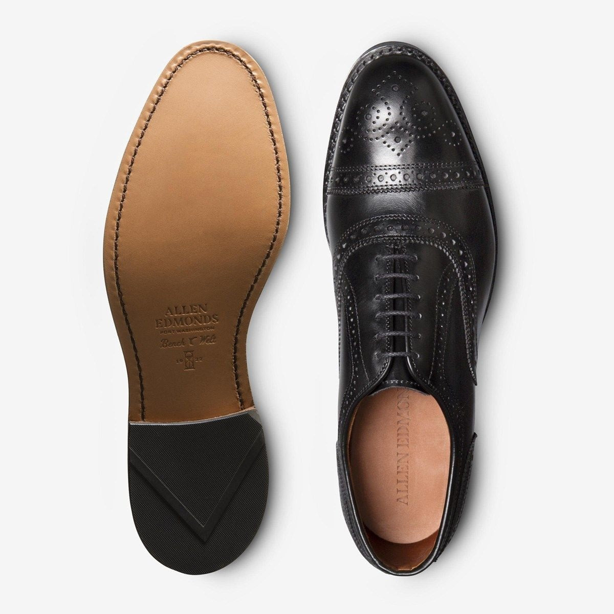 Strand Cap-toe Oxford Dress Shoe - Black Leather