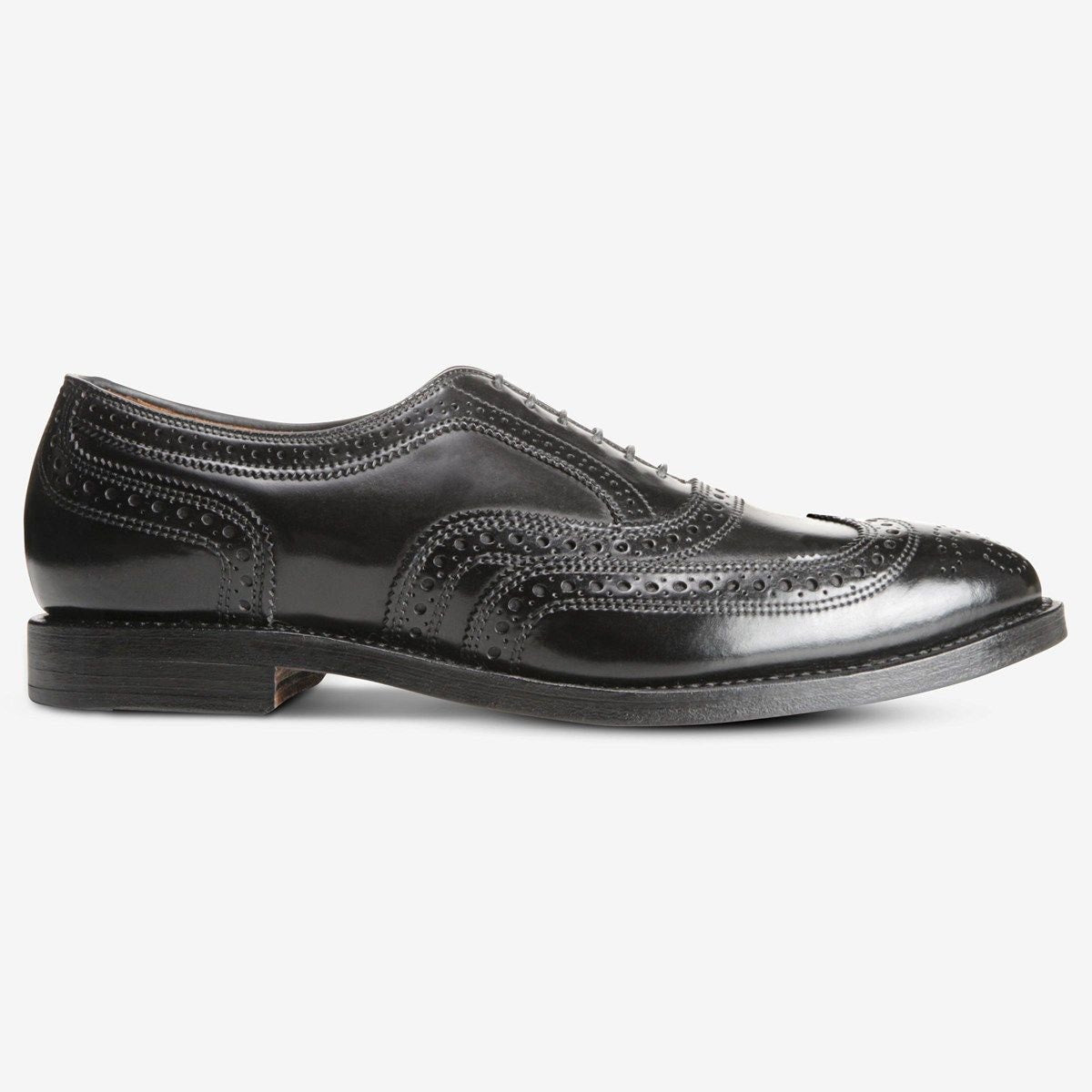 Cambridge Shell Cordovan Wingtip Dress Shoe - Black Cordovan Leather