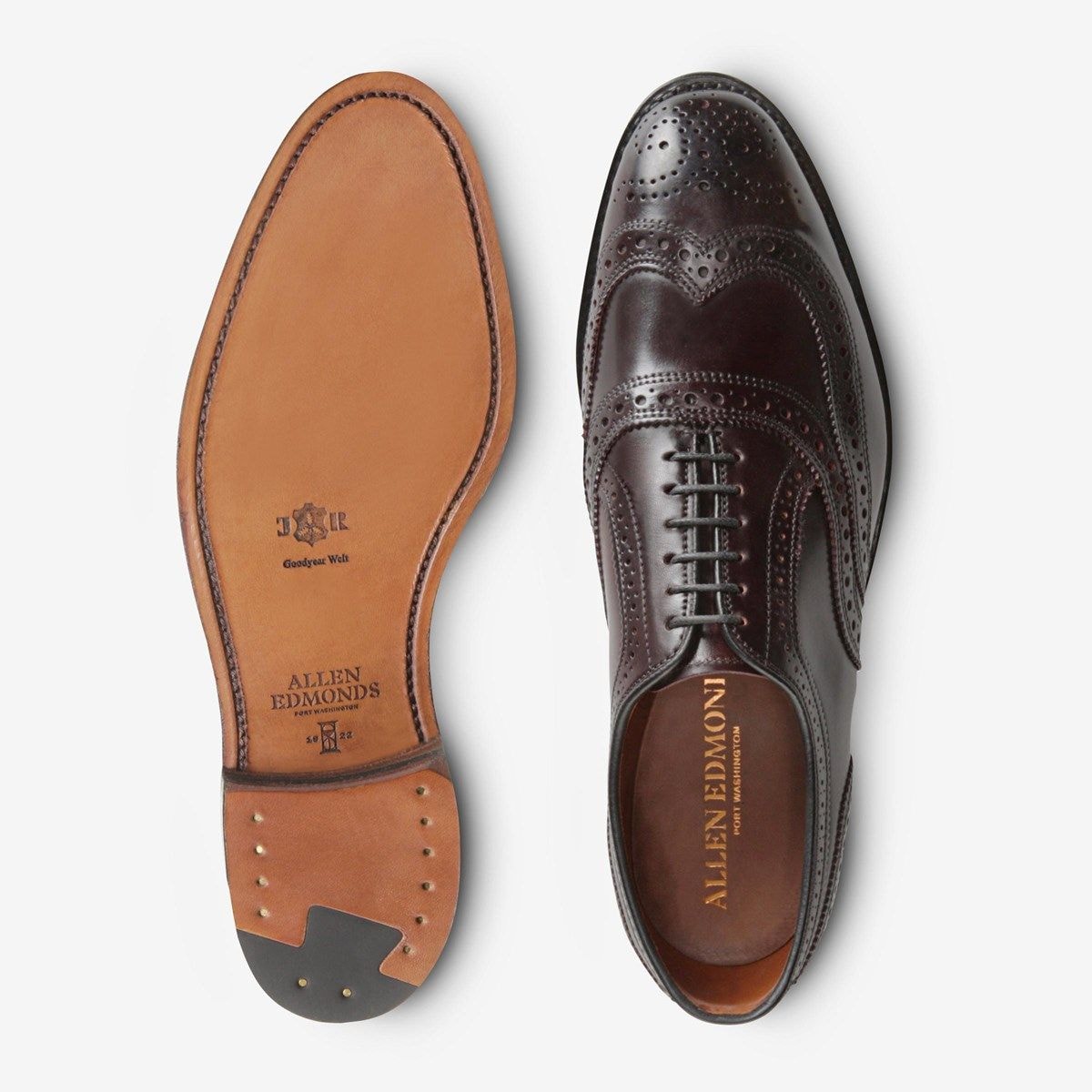 Cambridge Shell Cordovan Wingtip Dress Shoe - Burgundy Cordovan Leather