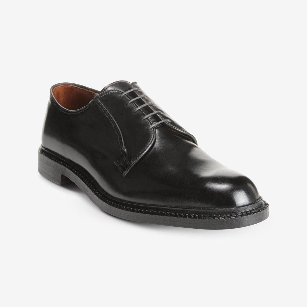 Leeds Shell Cordovan Derby Dress Shoe - Black Cordovan Leather