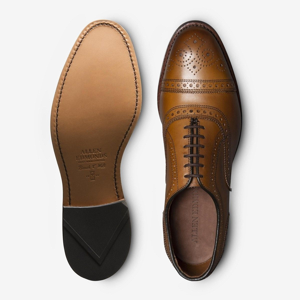 Factory Second Strand Cap-Toe Oxford Dress Shoe - Walnut Brown