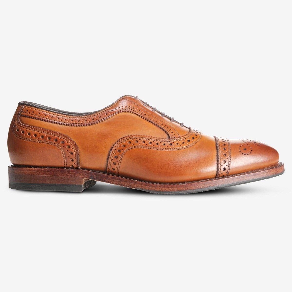 Strand Cap-toe Oxford Dress Shoe with Combination Tap Sole - Walnut Brown Leather