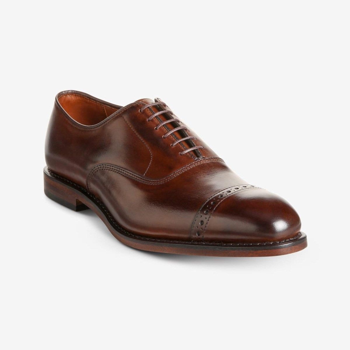 Fifth Avenue Cap-toe Oxford Dress Shoe - Mahogany Leather
