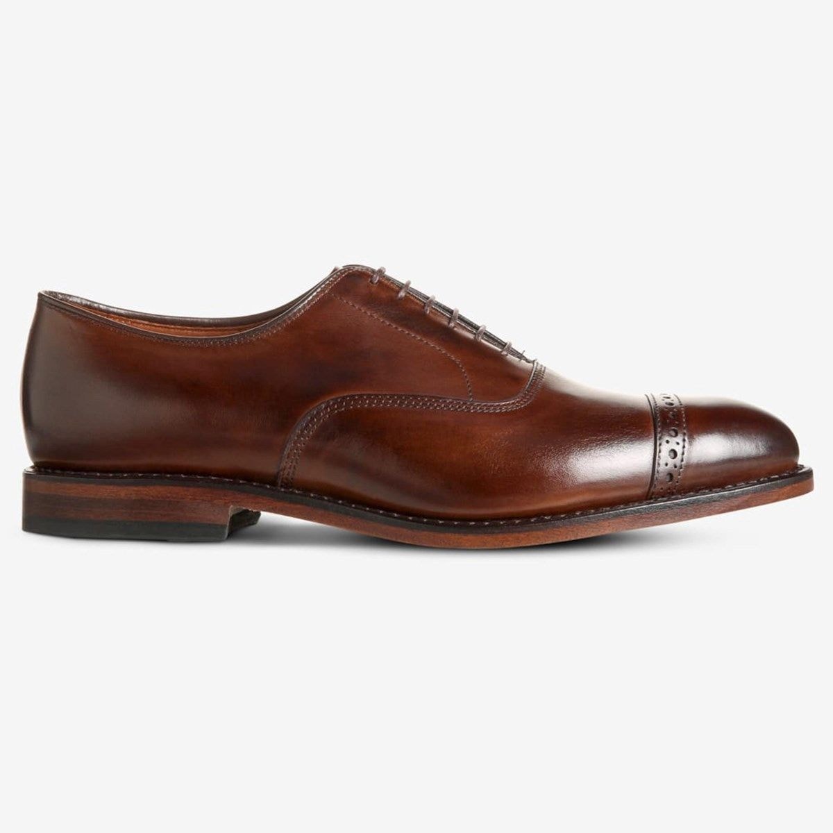 Fifth Avenue Cap-toe Oxford Dress Shoe - Mahogany Leather