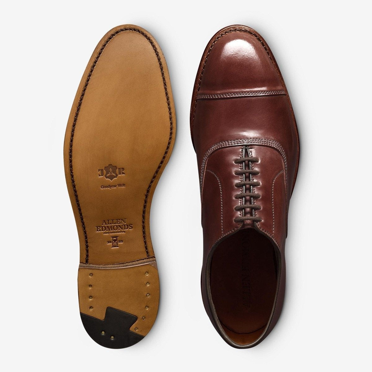 Park Avenue Shell Cordovan Cap-toe Oxford Dress Shoe - Chili Cordovan Leather