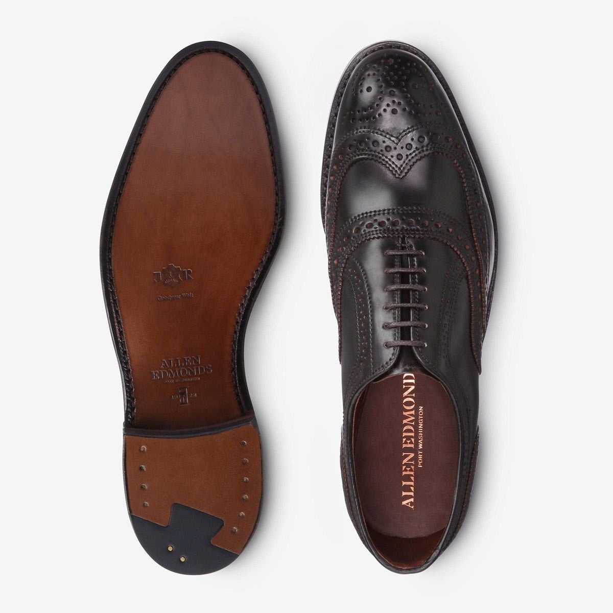 Cambridge Shell Cordovan Wingtip Dress Shoe - Brown Cordovan Leather