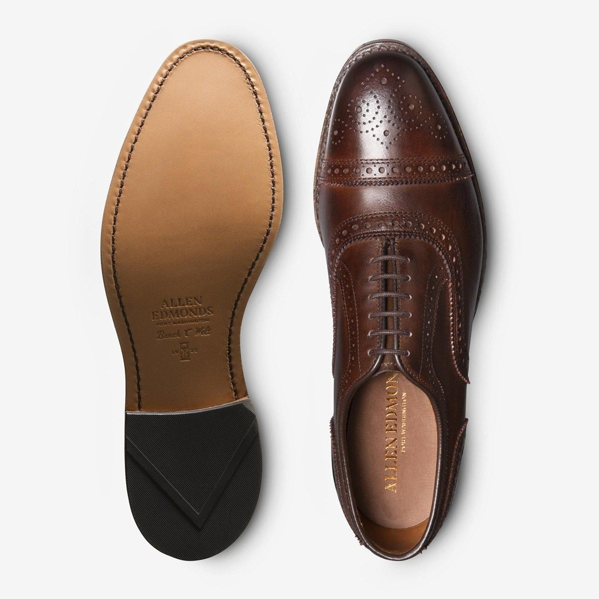 Strand Cap-toe Oxford Dress Shoe - Mahogany Leather