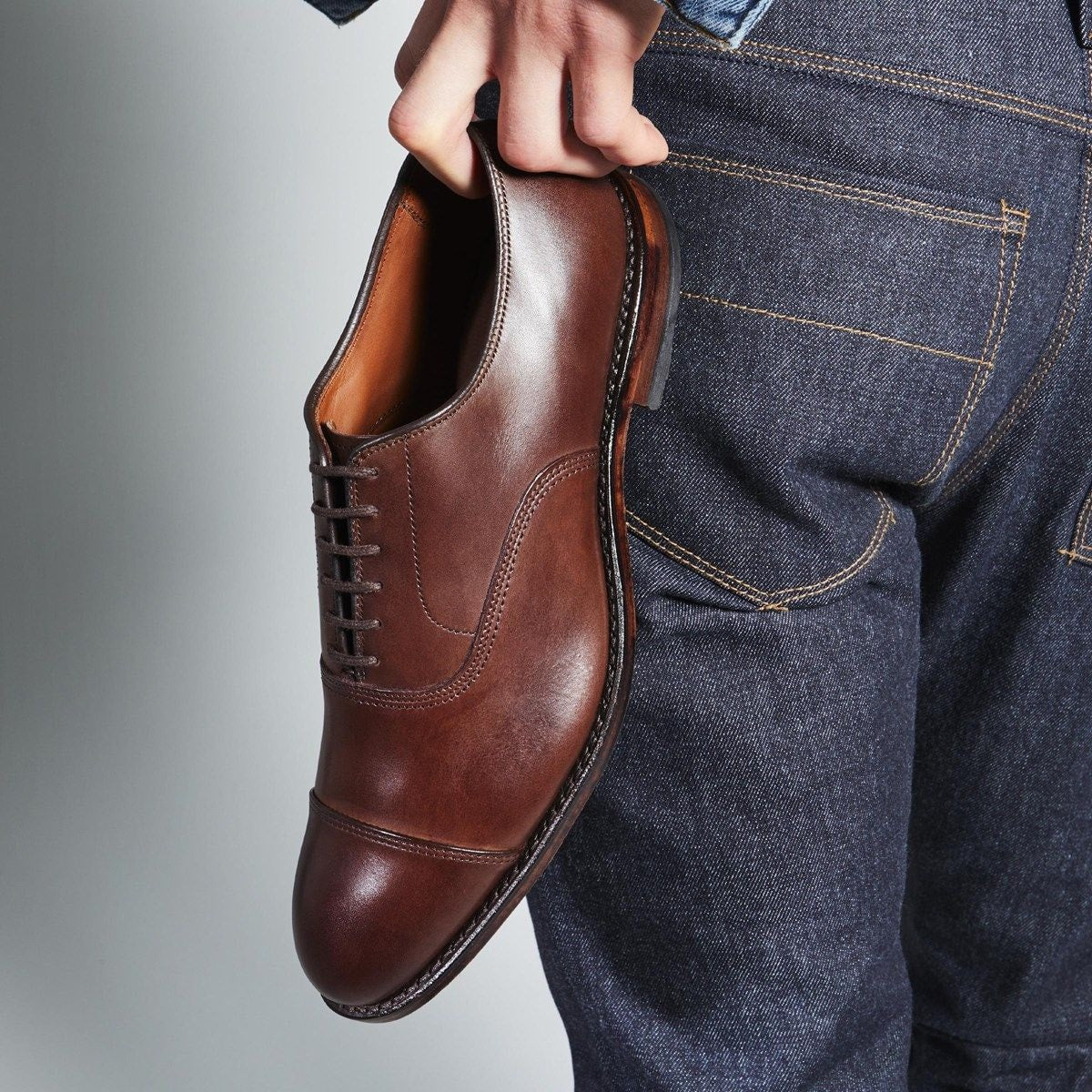 Park Avenue Cap-toe Oxford Dress Shoe - Mahogany Leather