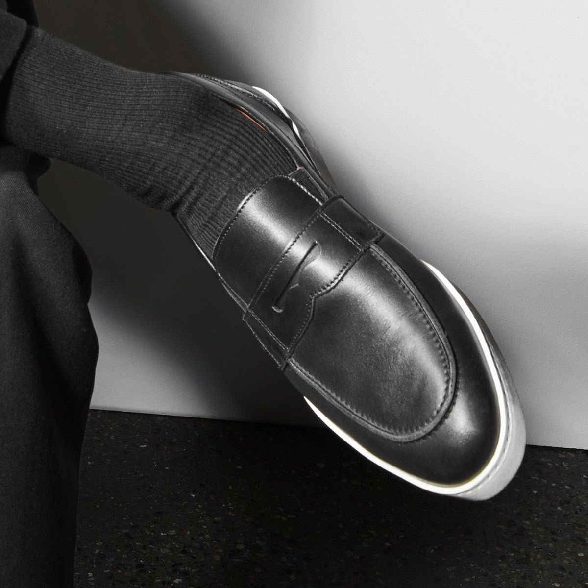 Randolph Slip-on Sneaker - Black Leather