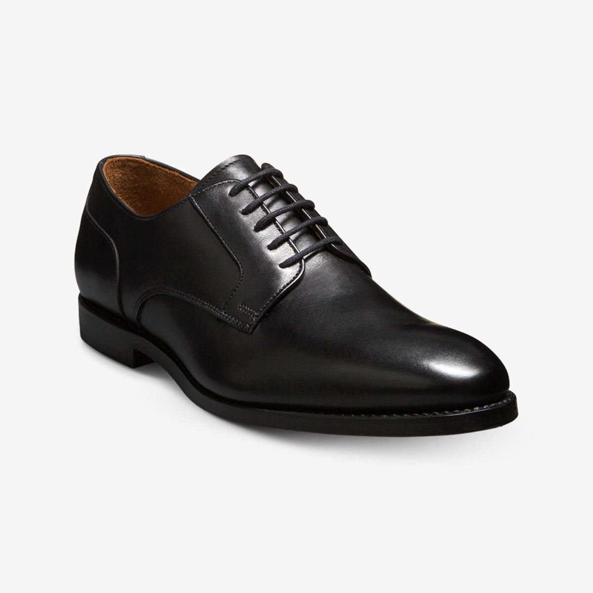 Windsor Plain-toe Derby Dress Shoe - Black Leather