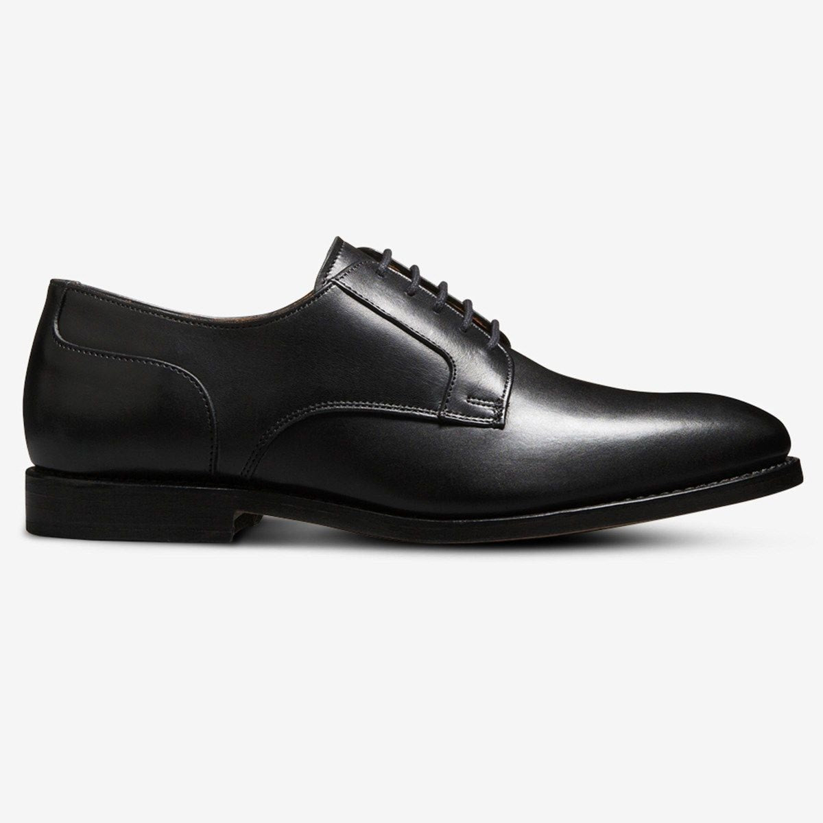 Windsor Plain-toe Derby Dress Shoe - Black Leather