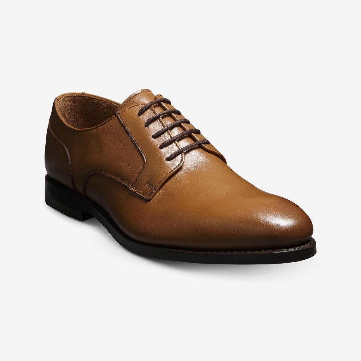 Windsor Plain-toe Derby Dress Shoe - Walnut Leather
