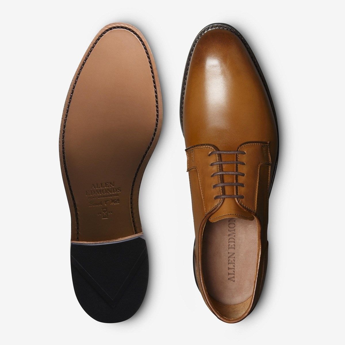 Windsor Plain-toe Derby Dress Shoe - Walnut Leather