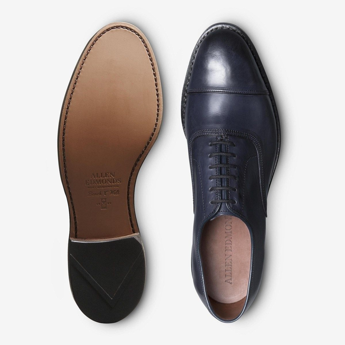 Park Avenue Cap-toe Oxford Dress Shoe - Navy Leather