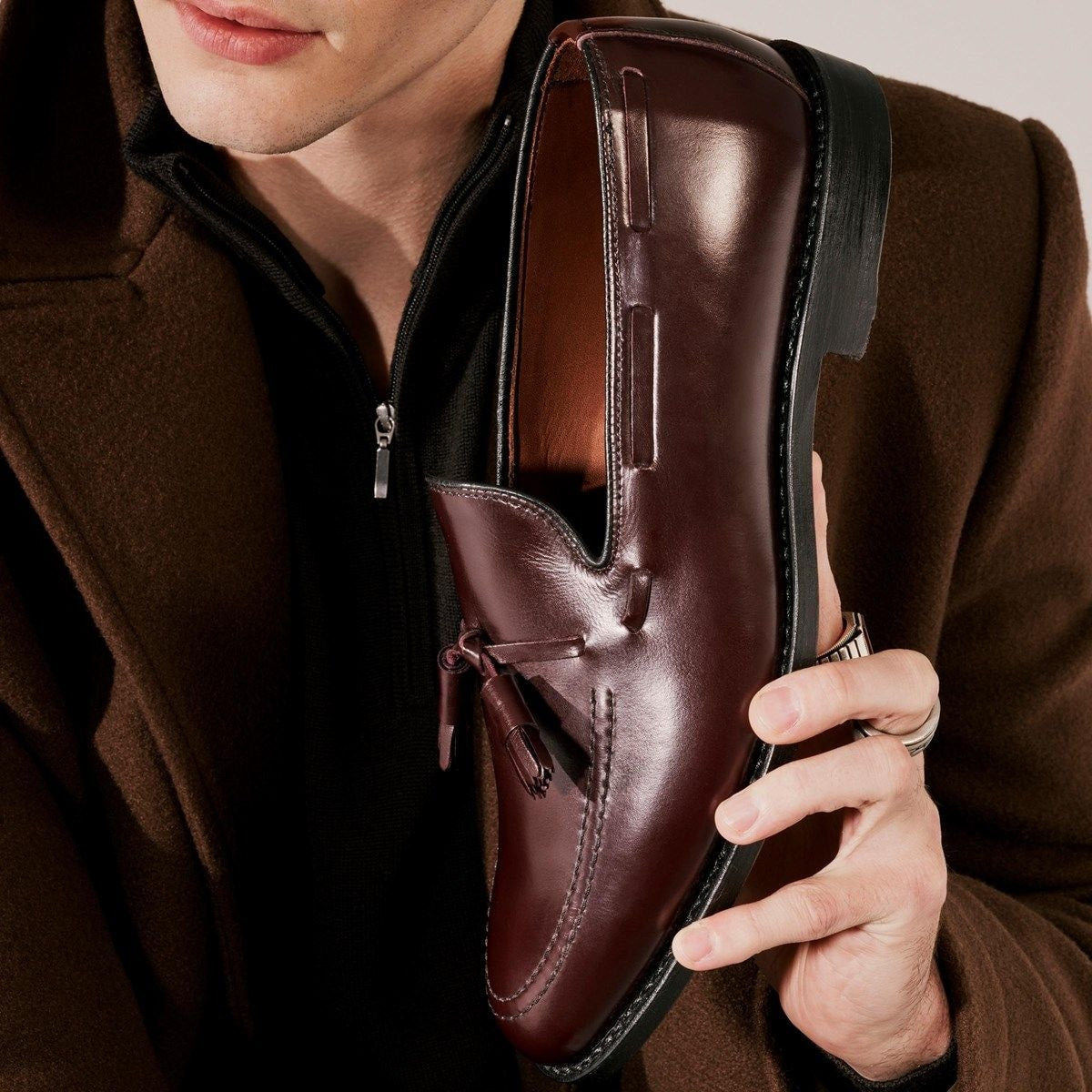 Grayson Tassel Loafer - Burgundy Leather