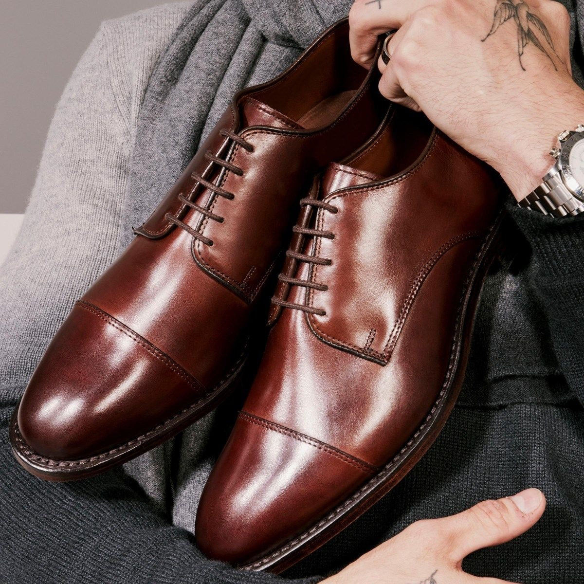 Factory Second Park Avenue Cap-toe Derby Dress Shoe - Black