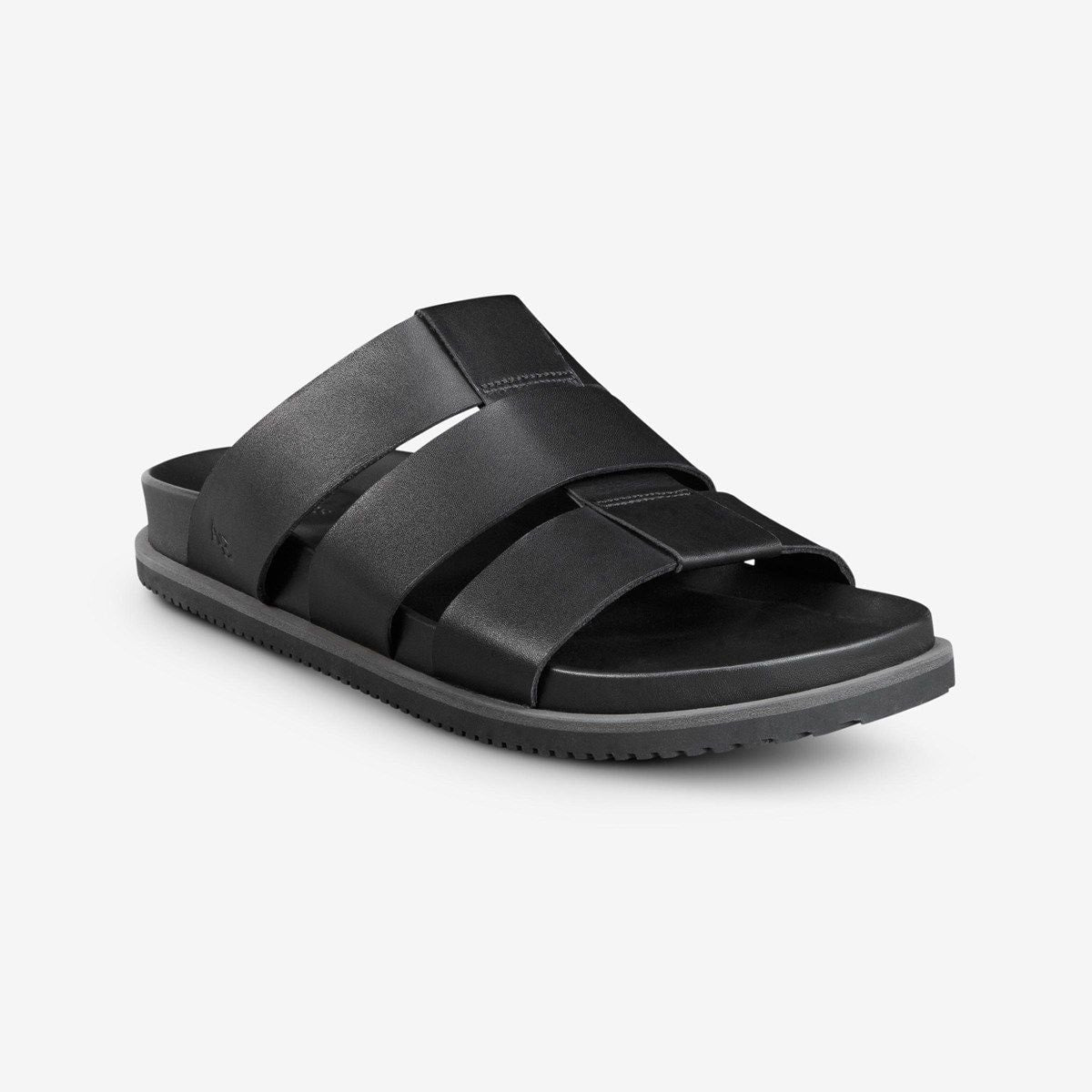 Davis Sandal - Black Leather