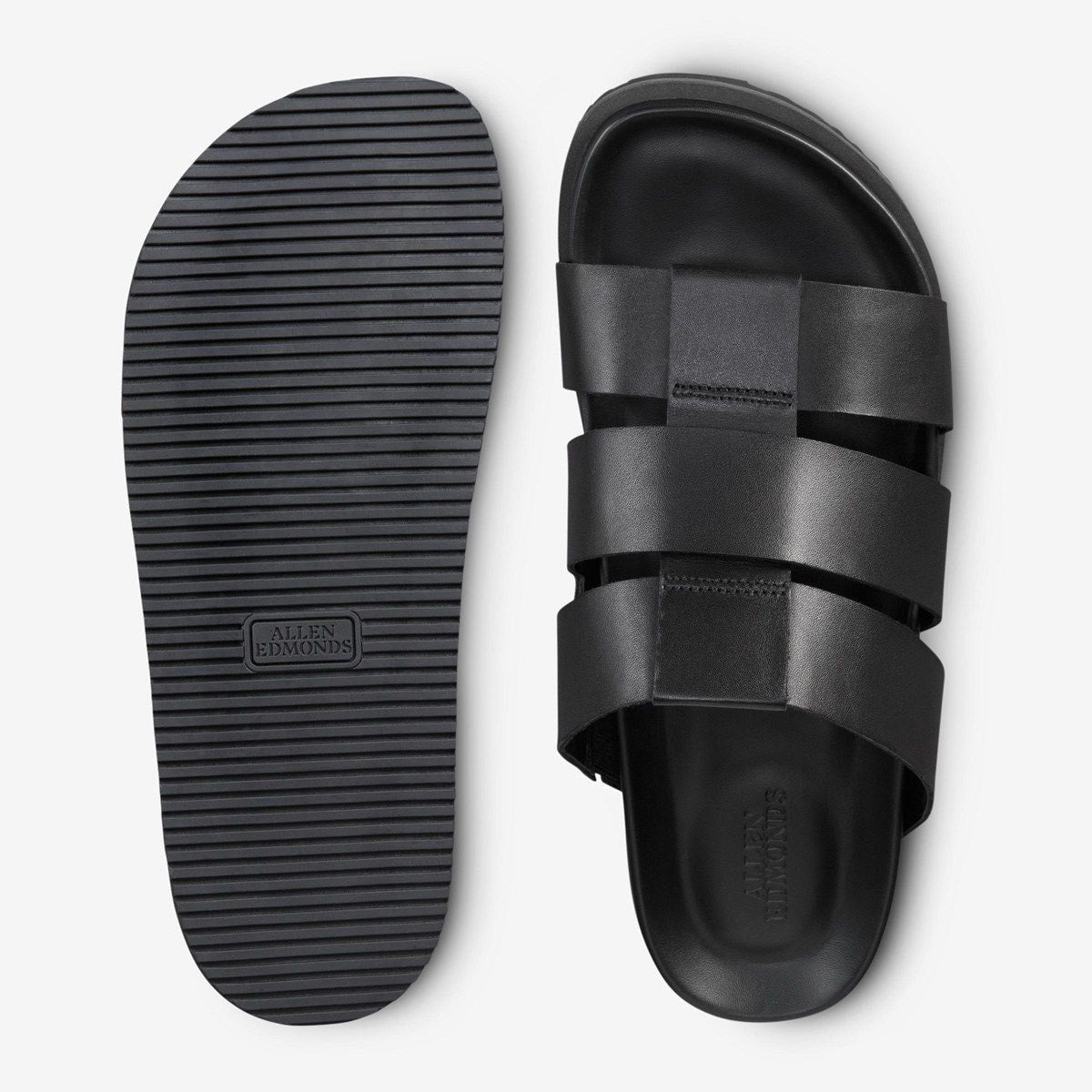 Davis Sandal - Black Leather