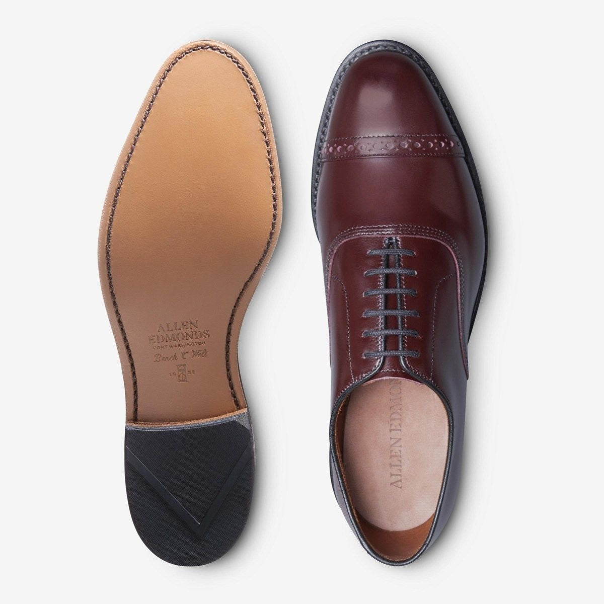 Fifth Avenue Cap-toe Oxford Dress Shoe - Burgundy Leather