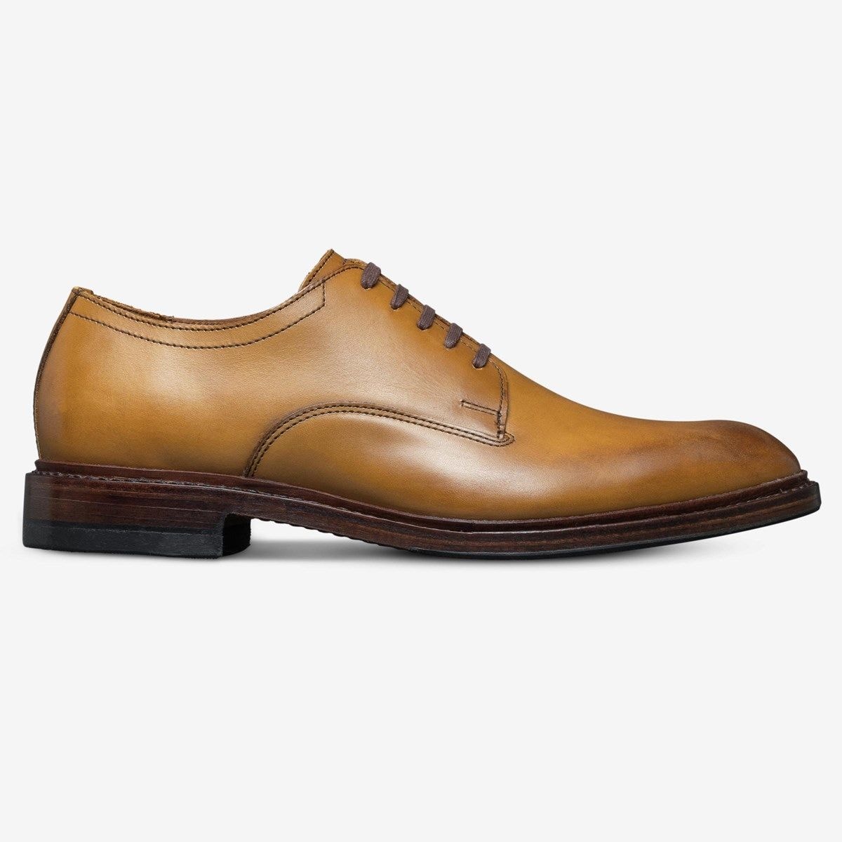 Trevor Plain-toe Derby Shoe - Walnut Leather