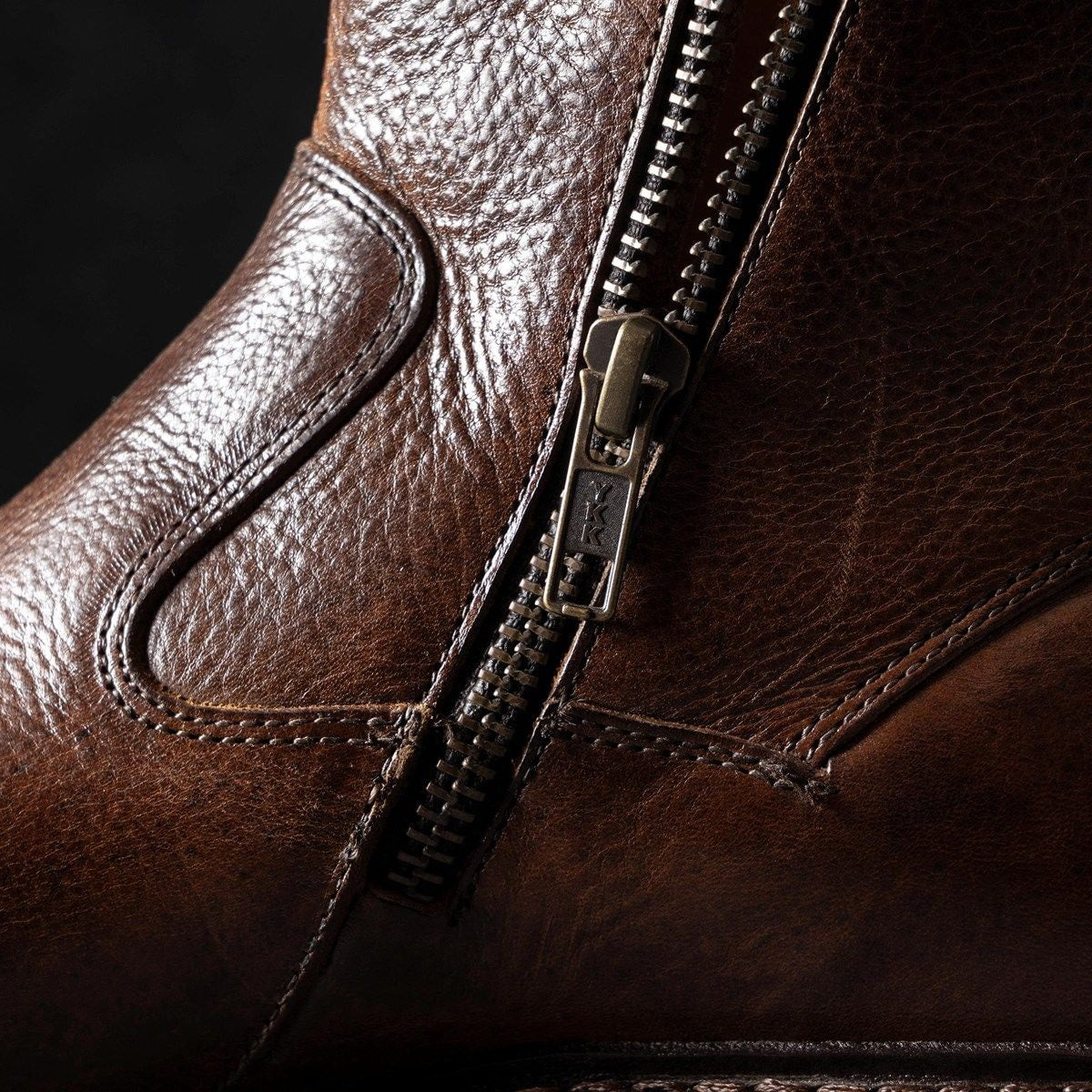 Tompkins Zip-up Boot - Brown Leather