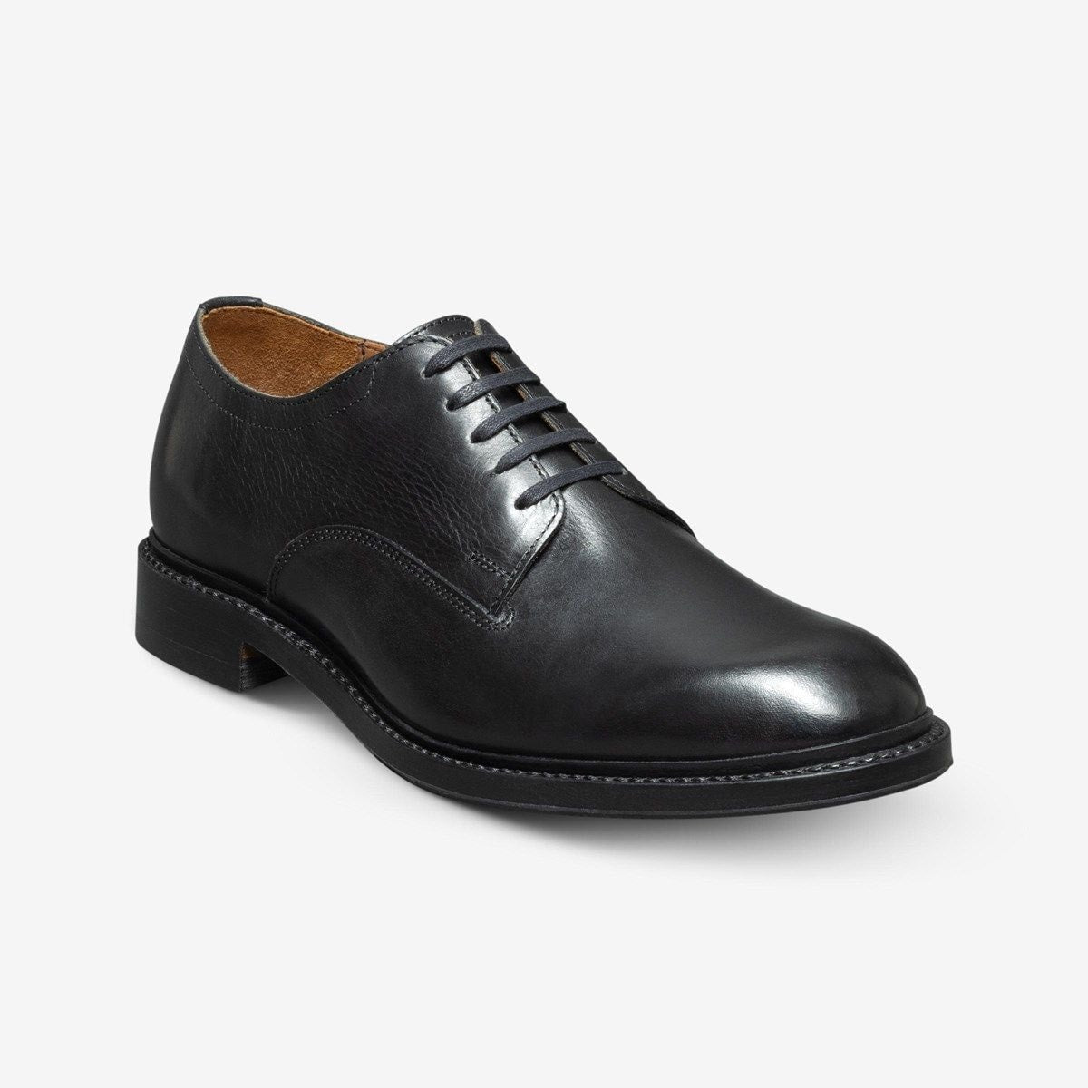 Trevor Plain-toe Derby Shoe - Black Leather