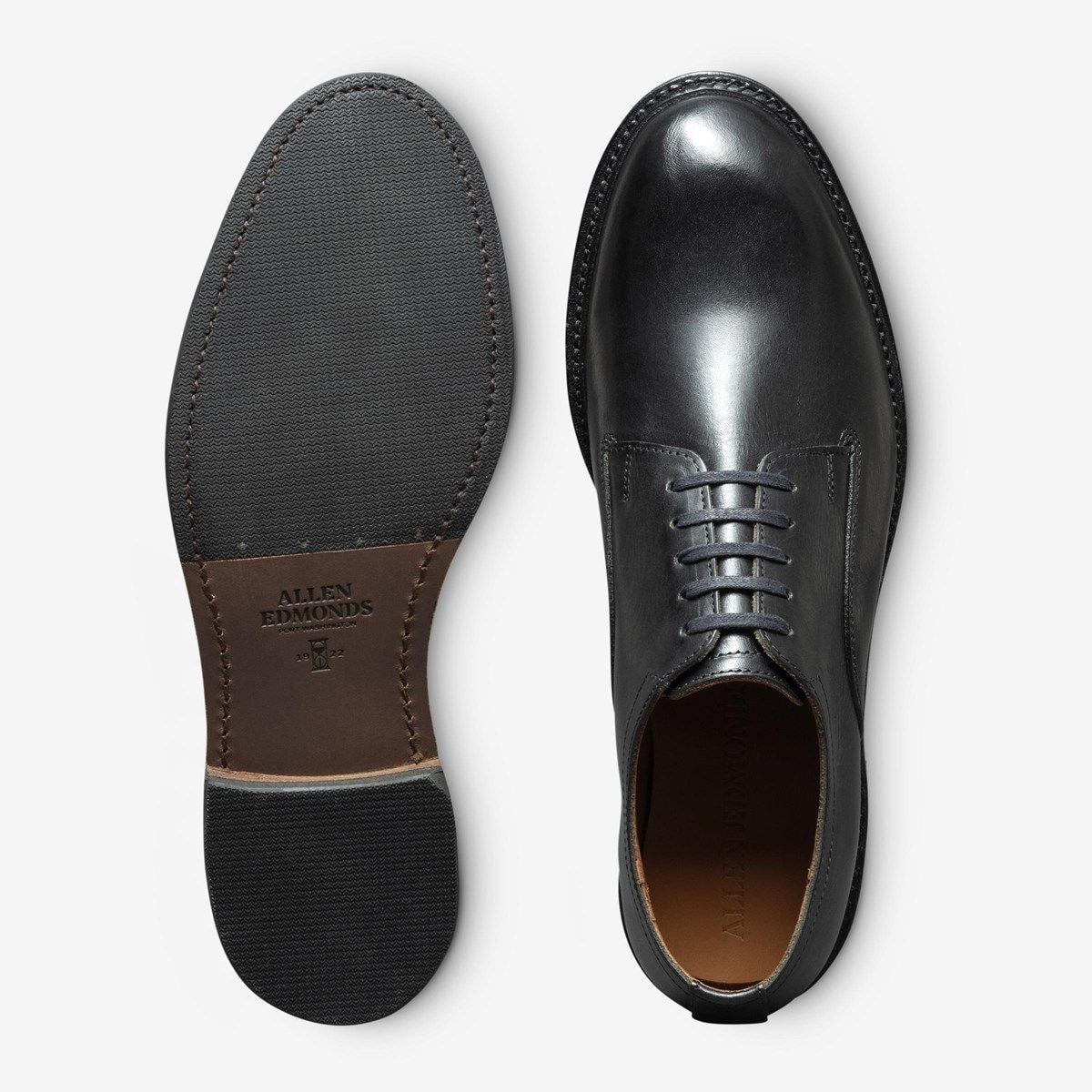 Trevor Plain-toe Derby Shoe - Black Leather