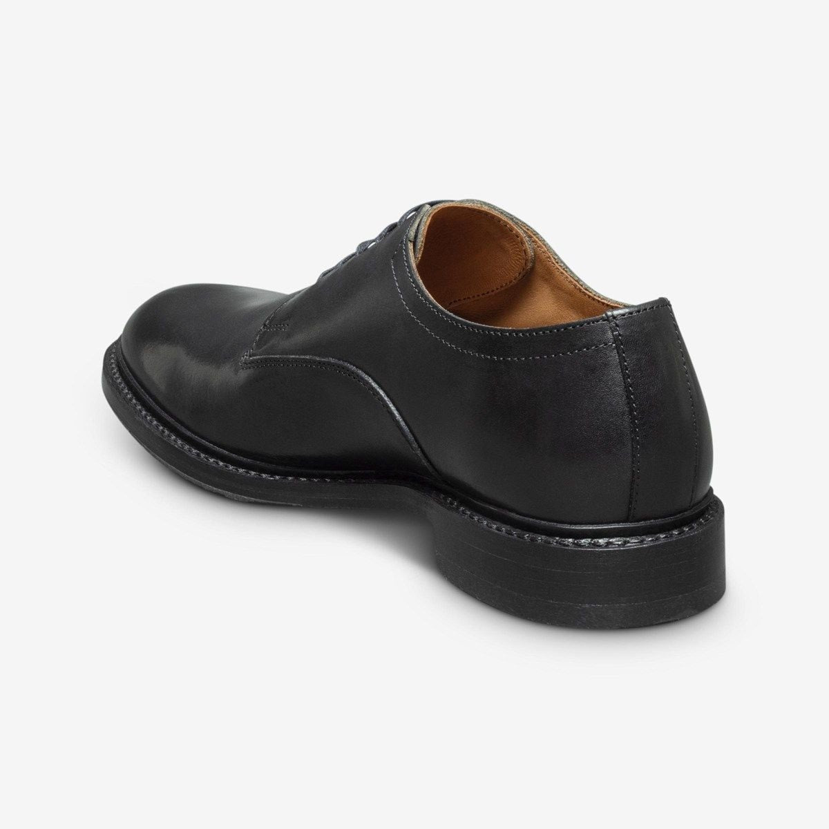 Trevor Plain-toe Derby Shoe - Black Leather