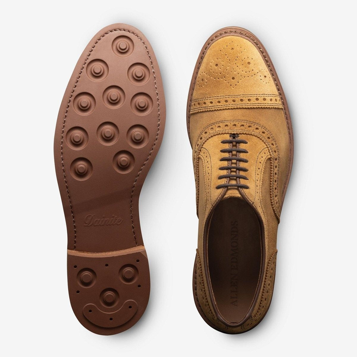 Strandmok Cap-toe Oxford with Dainite Rubber Sole - Wheat Suede