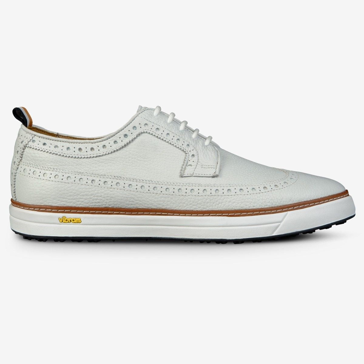 Dunes Wingtip Golf Shoe - White Leather