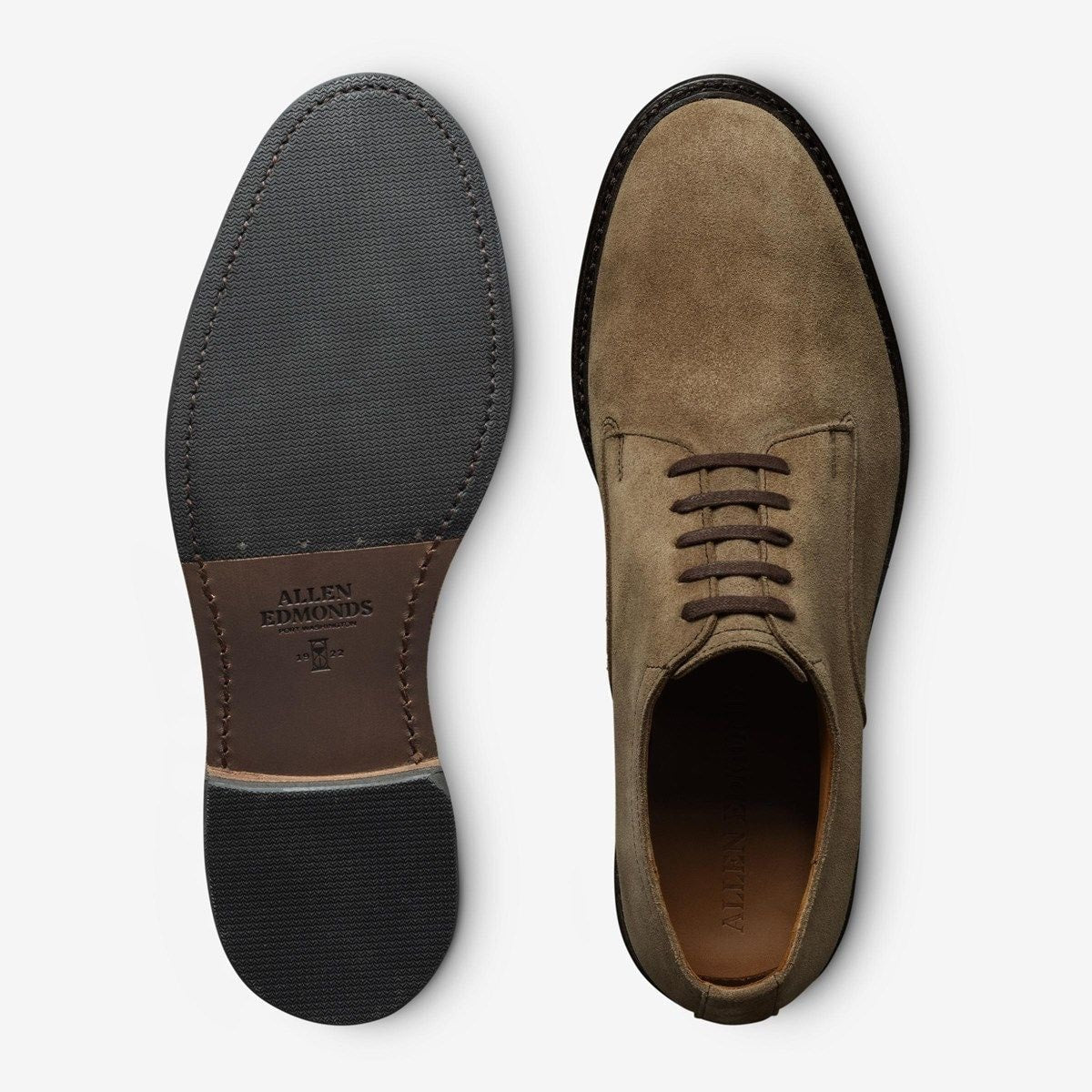 Trevor Plain-toe Derby Shoe - Tobacco Suede