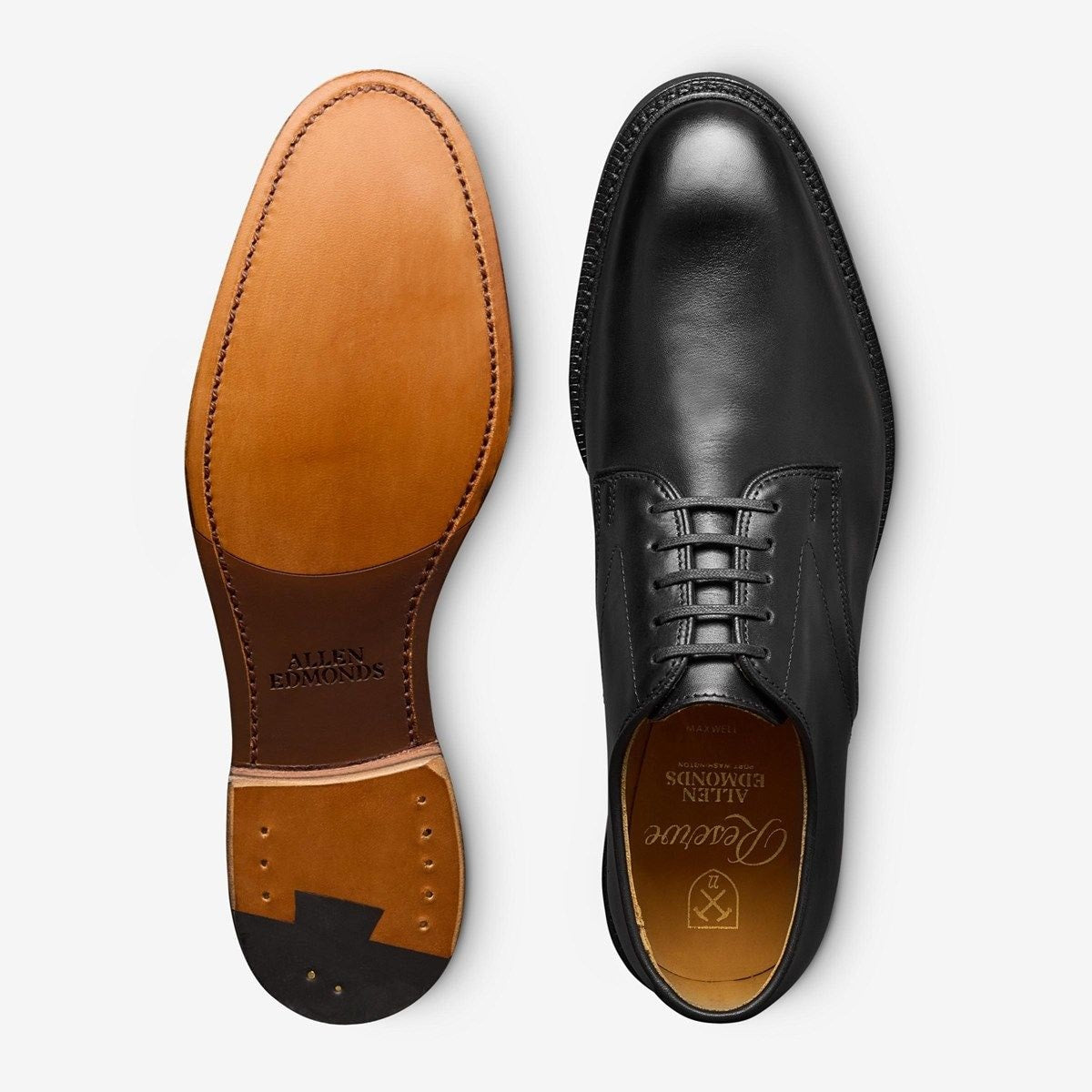 Maxwell Reserve Plain-toe Derby Dress Shoe - Black Leather