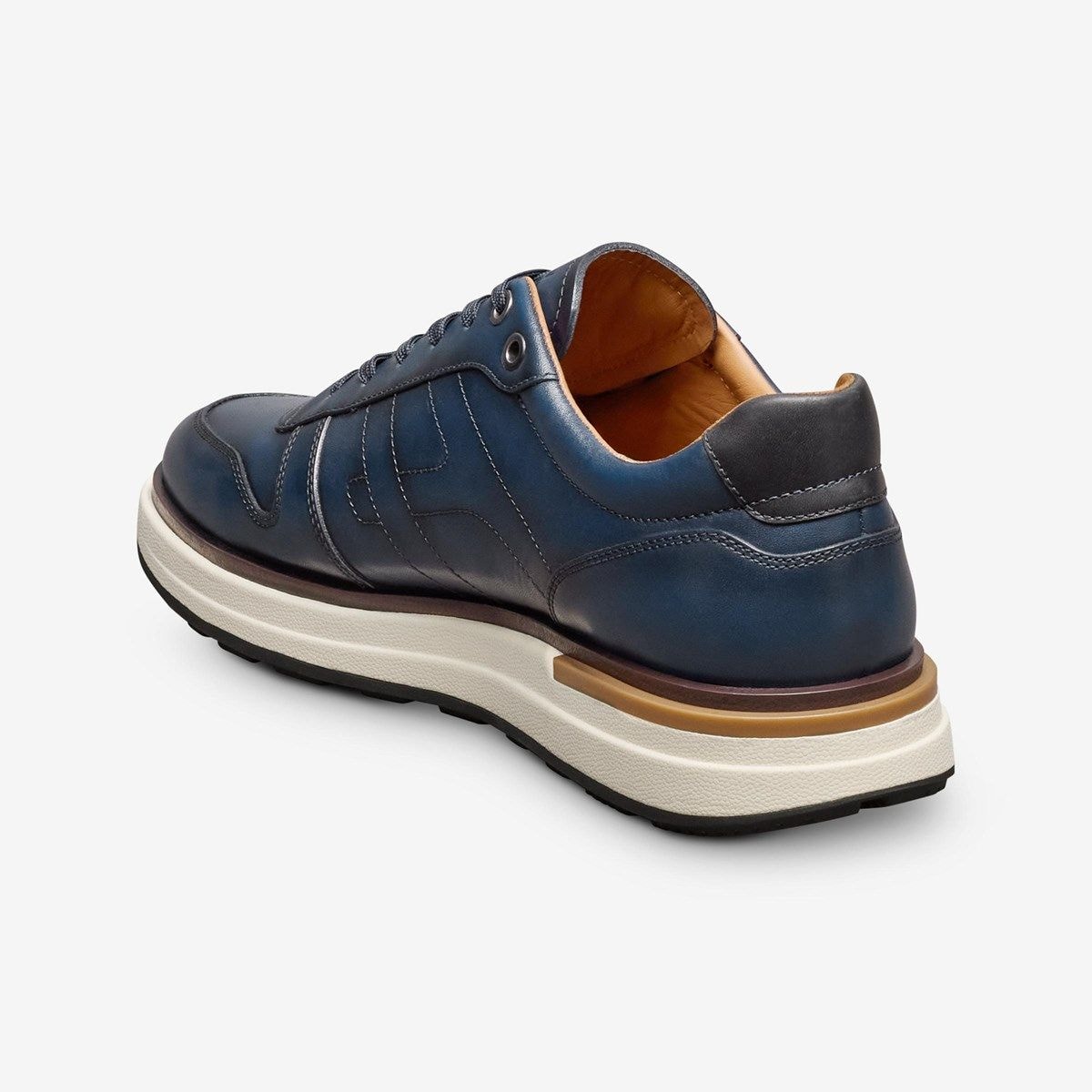 Elliot Lace-up Sneaker - Navy Leather