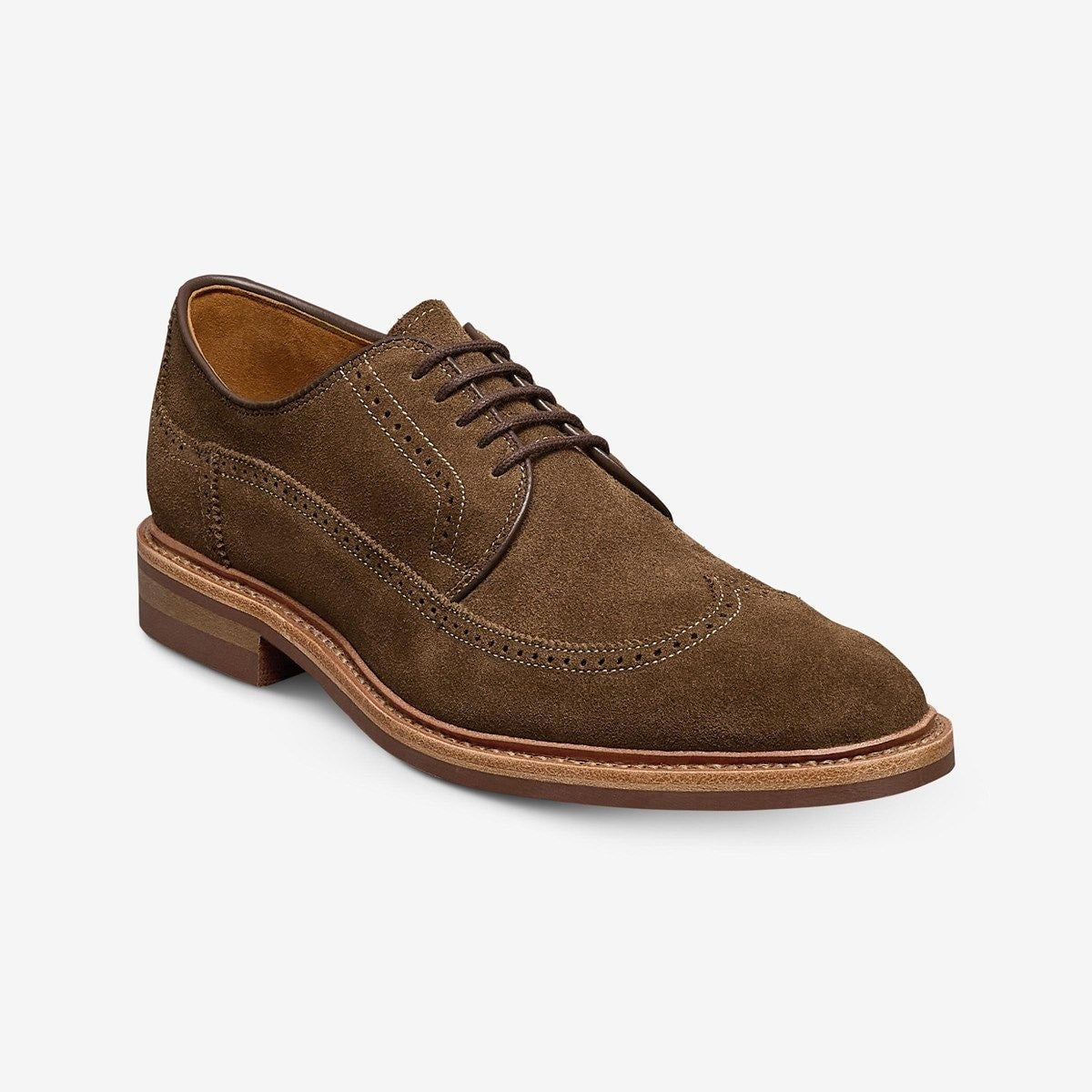 Winstonmok Wingtip Derby Dress Shoe - Snuff Suede