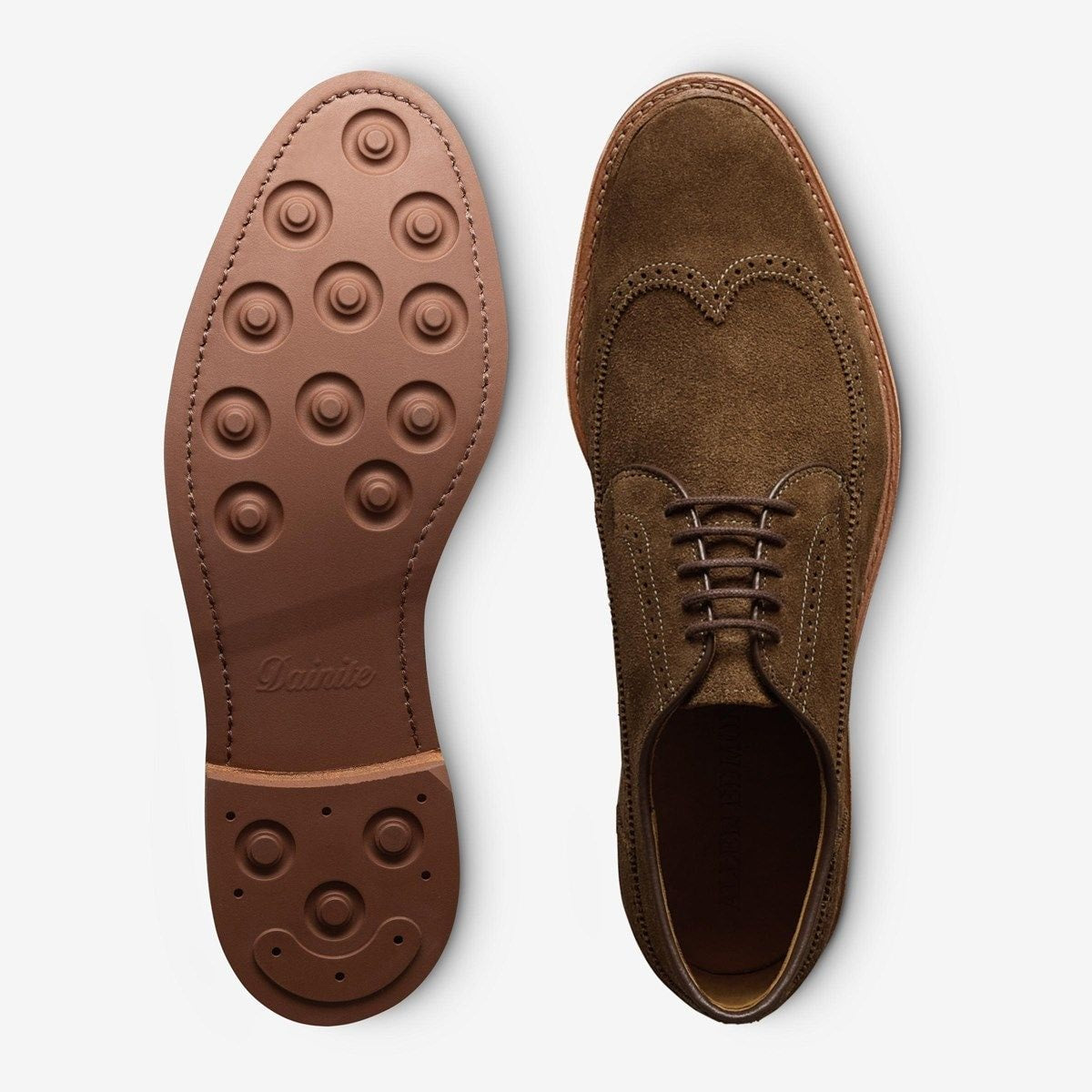 Winstonmok Wingtip Derby Dress Shoe - Snuff Suede