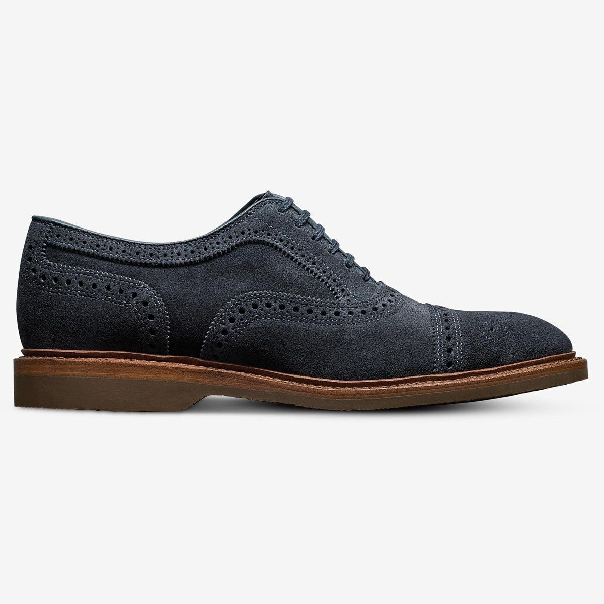 Strand Verse Cap-toe Oxford Dress Shoe - Navy Suede