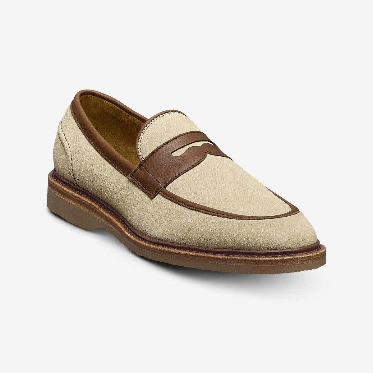 Randolph Verse Penny Loafer - Sand Chili Suede And Leather Mix