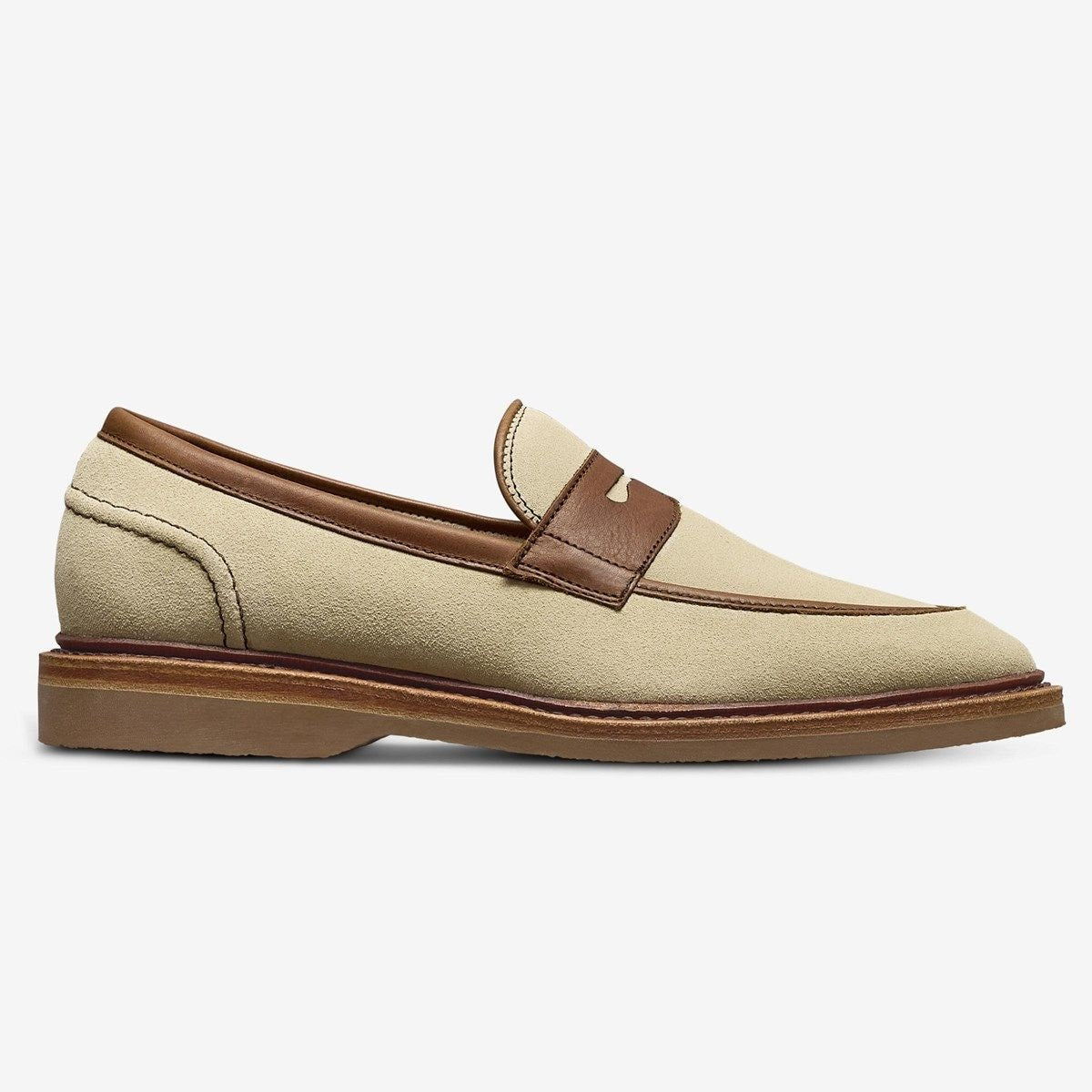 Randolph Verse Penny Loafer - Sand Chili Suede And Leather Mix