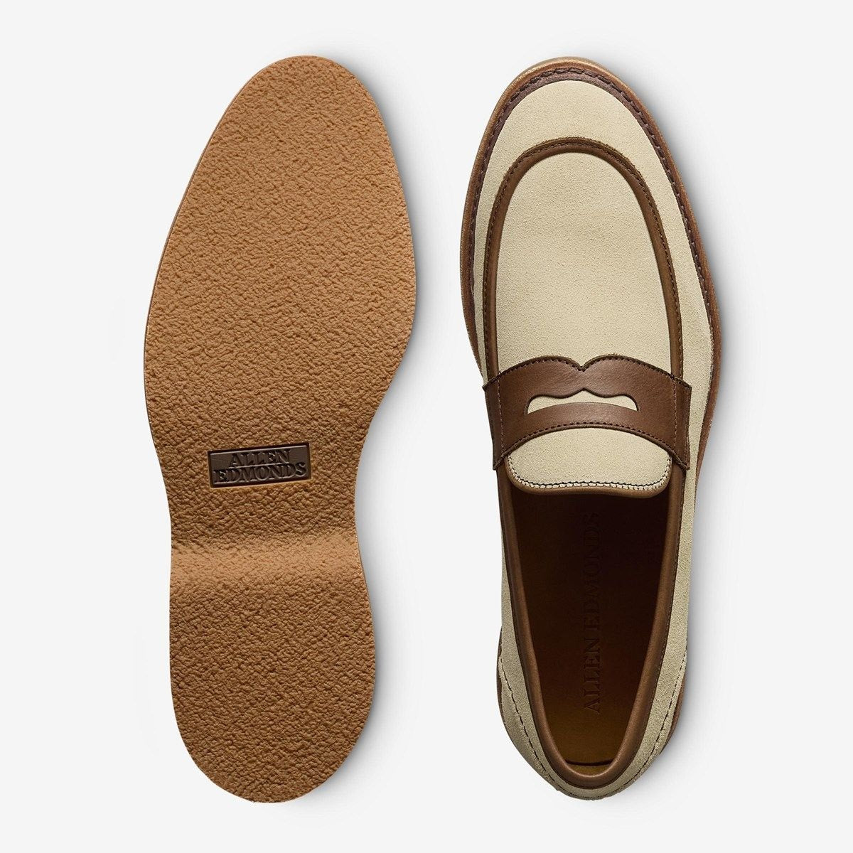 Randolph Verse Penny Loafer - Sand Chili Suede And Leather Mix